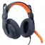 Logitech Zone Learn OVER EAR oranžovo-černá / Drátová sluchátka s mikrofonem / USB-C / 1.3 m