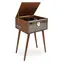 Victrola VTA-835SB-WLN-INT Century hnědá / Gramofon s nožičkami a hodinami / 3 rychlostní / BT / RCA / 3.5mm jack