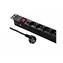 Qoltec 53996 Overvoltage power strip / RACK 19" s CB / 1U / 16A / PDU / 8x Schuko / 2m