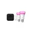 Philips Hue Startovací sada LED 2x 8.1W / 2x žárovky E27 + Bridge PRO + vypínač se stmívačem / 2x 1100 lm / 1000-20000K