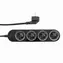 Shelly Power Strip 4 Gen4 Chytrá prodlužovačka s měřením spotřeby černá / 4x AC type F (Shucko) / 16A / WiFi / BT/ Zigbe