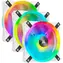 Corsair iCUE QL120 RGB PWM 120mm (3ks) bílá / PWM / Lighting Node CORE / 120mm / 1500RPM / 26 dBA / RGB LED