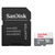 SanDisk Ultra microSDXC 256GB + adaptér / Class 10 / UHS-I U1 / 100MB/s / vhodné pro Full HD