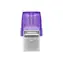 Kingston DataTraveler MicroDuo 3C Gen3 128 GB stříbrná / Flash Disk / USB 3.2 Gen 1 - (USB-A & C 3.0)
