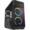 Sharkoon V1000 průhledná bočnice černá / Micro-ATX / 2x USB 3.0 / 3x 120 mm / Bez zdroje / průhledná bočnice