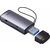 Baseus WKQX060013 Lite Series Čtečka paměťových karet šedá / SD/TF / USB-A