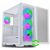 EVOLVEO Ptero Q2W+ bílá / ATX / 2x USB 2.0 + 1x USB 3.0 / bez zdroje / 4x 120mm ARGB / průhledná bočnice