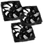 Noiseblocker NB-eLoop Fan B14-PS Black Edition 3ks / 140mm / 24.28 dB @ 1200 RPM / 83.93 CFM / 4-Pin PWM
