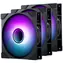 PHANTEKS M25 Gen2 PWM D-RGB 3ks černá / 140mm / Hydraulic Beraing / 36.4 dB @ 1800 RPM / 101.78 CFM / 4-Pin PWM + 3-Pin