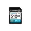 Kingston Canvas Go Plus SDXC 512GB / UHS-I V30 / U3 / Class 10 / čtení: až 200MBs / zápis: až 160 MBs