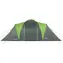 NILS Camp NC6431 Highland IV zelený/šedý / Rodinný stan / 4 osoby / 125+200+125 x 210 x 190 cm / vodní sloupec: 4000mm