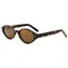 VeyRey Dámské cat-eye acetátové polarizační sluneční brýle Aest leopard obruba hnědá skla