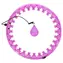 HMS HHW12 Masážní hula hoop plus size se závažím fialová