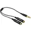 Delock adaptér stereo jack 3.5 mm samec - 2 x stereo jack 3.5 mm samice / 25cm / černý