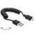 DeLock kabel USB 2.0 A samec <¦-> USB micro B samec / kroucený kabel