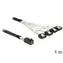 Delock Kabel Mini SAS HD x 4 SFF 8643 samec > 4 x SATA 7 Pin samice / 1m
