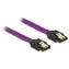 DeLock SATA kabel 6 Gb/s 30 cm přímý/přímý / kovové svorky / fialový