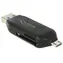 DeLock Micro USB OTG čtečka karet + USB 3.0 A male