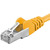PremiumCord SFTP CAT6A 0.5m žlutá / Patch kabel / RJ45-RJ45