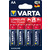 Varta Max Tech Baterie AA / 1.5V / 2600 mAh / alkalická / 4 ks / v blistru