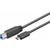 PremiumCord propojovací kabel USB 3.1 type C na USB 3.0 Type B černá 1m