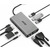 Acer USB-C Dongle 10-in-1 stříbrná / 3xUSB 3.0 / 3xUSB-C PD / HDMI / VGA / LAN / čtečka SD+microSD karet