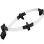 SilverStone kabel 4-pin Molex > 4x SATA rozšíření 30cm bílá / individuálně pletená vlákna