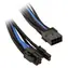 SilverStone kabel 8-pin PCI > 6+2-pin PCIe 25 cm černo-modrá / individuálně pletené