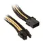 SilverStone kabel 8-pin PCI > 6+2-pin PCIe 25 cm černo-zlatá / individuálně pletené kabely