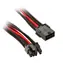 SilverStone kabel 8-pin PCI > 6+2-pin PCIe 25 cm černo-červená / individuálně pletené kabely