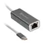 SilverStone SST-EP13C Adaptér USB-C - RJ45 šedá