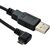 MicroConnect kabel USB2.0 A (M) - microUSB B (M) zahnutý 90° 3m černá / 480Mbit/s