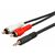 MicroConnect Audio adapter jack 3.5mm (M) - 2x RCA (M) 10m černá