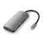 Sharkoon tmavě šedá / Multiportní adaptér / dokovací stanice / USB Type C & USB & HDMI & MicroSD & SD