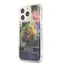 GUESS Liquid Glitter Flower Zadní Kryt pro Apple iPhone 13 Pro modrá