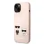 Karl Lagerfeld and Choupette Liquid Silicone Zadní Kryt pro Apple iPhone 14 Plus růžová