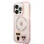 Karl Lagerfeld MagSafe Kompatibilní Kryt Karl and Choupette pro Apple iPhone 14 Pro Max růžová