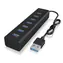 Icy Box IB-HUB1700-U3 černá / USB rozbočovač / 7x USB 3.0 A