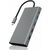 Icy Box IB-DK4050-CPD šedo-černá / USB-C Dokovací stanice / USB-C / 2x HDMI / DP / SD / microSD / RJ45