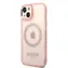 GUESS Translucent MagSafe Kompatibilní Zadní Kryt pro Apple iPhone 14 růžová