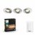 Philips Hue WA Adore koupelnové zápustné LED svítidlo SET3x5W chrom / 350lm / 2200-6500K / IP44 / ovladač