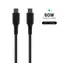 FIXED Liquid silicone Nabíjecí a datový kabel s konektory USB-C/USB-C a podporou PD 1.2m černá / USB 2.0 / 60W
