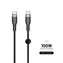 FIXED Nabíjecí a datový opletený kabel s konektory USB-C/USB-C a podporou PD 1.2m černá / USB 2.0 / 100W