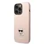 Karl Lagerfeld Liquid Silicone Choupette Zadní Kryt pro Apple iPhone 14 Pro růžová