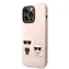 Karl Lagerfeld MagSafe Kompatibilní Kryt Liquid Silicone Karl and Choupette pro Apple iPhone 14 Pro růžová