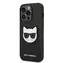 Karl Lagerfeld PU Saffiano Choupette Head Zadní Kryt pro Apple iPhone 14 Pro černá