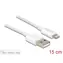 Delock USB datový a napájecí kabel pro iPhone 15cm bílá / iPad / iPod