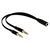 Delock Náhlavní adaptér 1 x 3.5 mm 4 pin Stereo jack (F) na 2 x 3.5 mm 3 pin Stereo jack (M) 0.2m černá