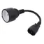 Qoltec 53907 Adapter french 0.15m černá / IEC 320 C14