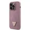GUESS Rhinestones Triangle Metal Logo Kryt pro Apple iPhone 14 Pro růžová / doprodej